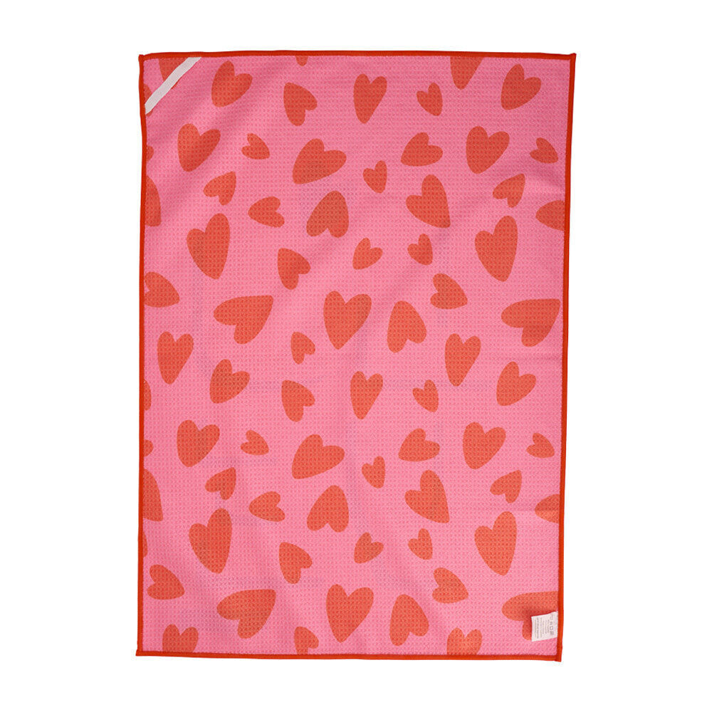 Annabel Trends Waffle Microfibre Tea Towel Rectangular 50x70cm Love (2 Pack) — image 3