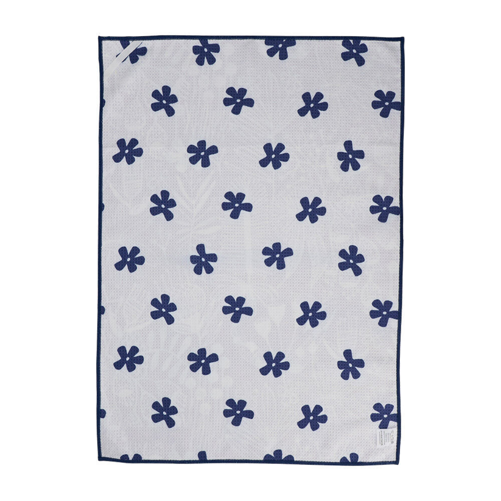 Annabel Trends Waffle Microfibre Tea Towel Rectangular 50x70cm Navy Natives (2 Pack) — image 3