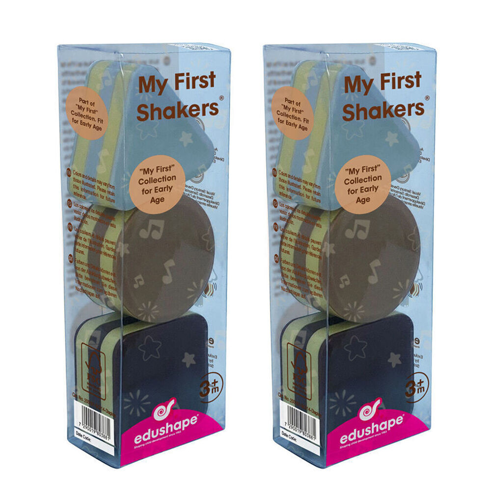 Edushape 3pc Edushape My First Shakers Shape Boho Chic Baby Educational Toy 6m+ (2 Pack)