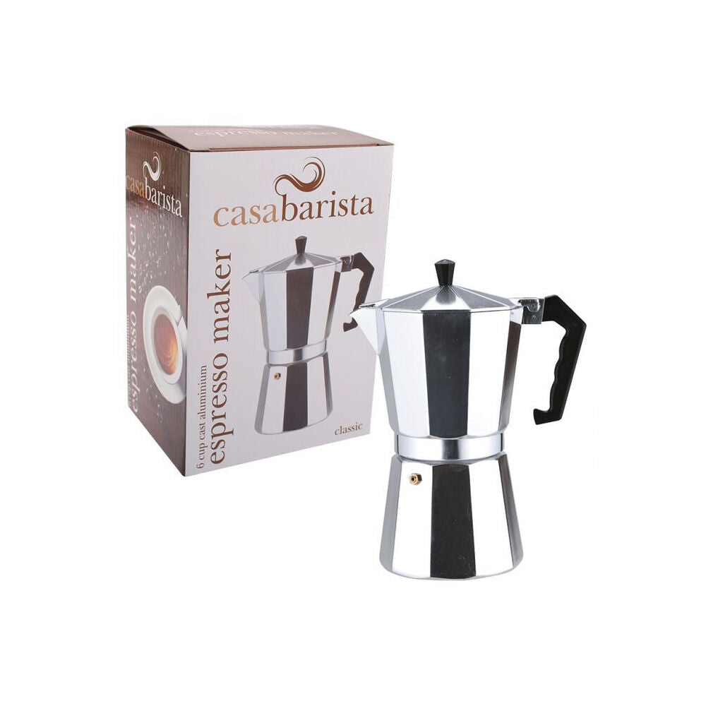 Casabarista Moka Pot Silver Classic Aluminium 6 Cups Espresso Coffee Maker — image 2