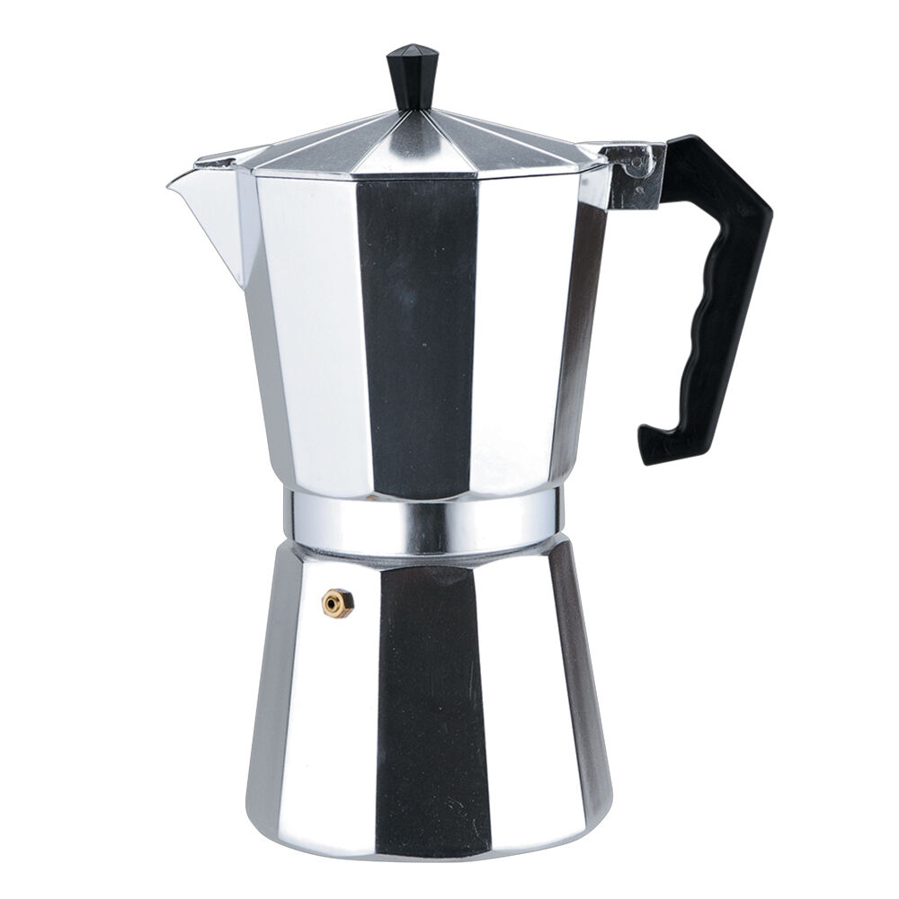 Casabarista Moka Pot Silver Classic Aluminium 9 Cups Espresso Coffee Maker