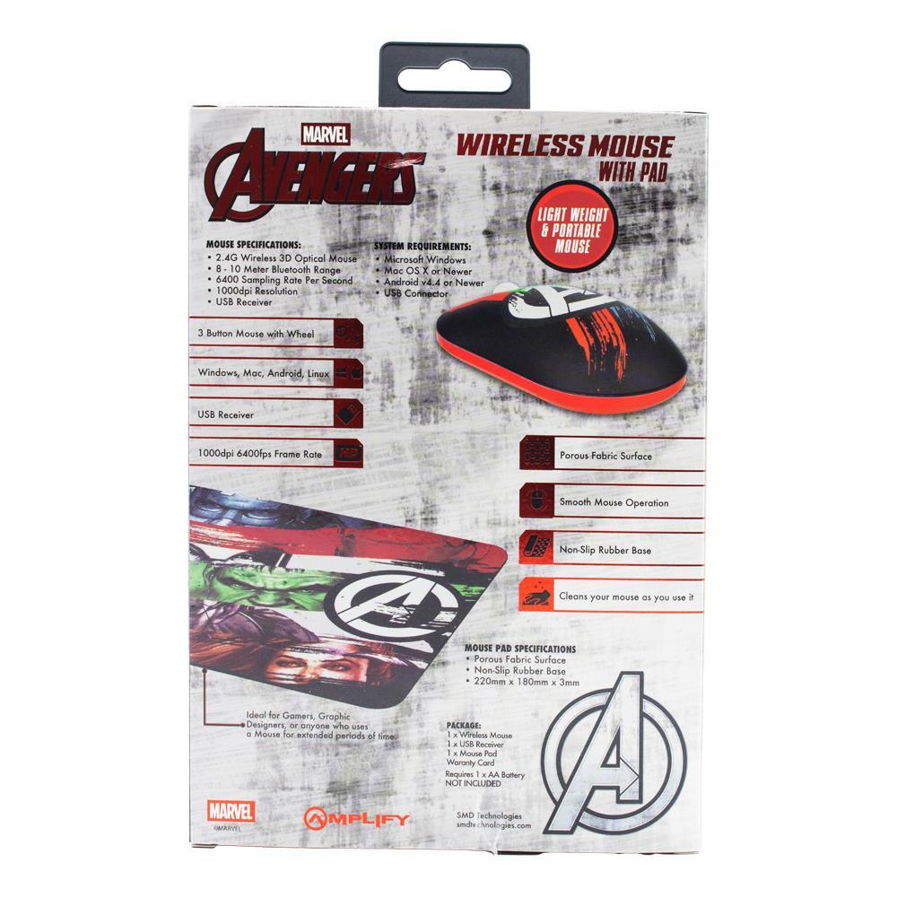 Marvel Avengers Bluetooth Wireless Mouse w/ Pad Computer/Laptop Accessory 9y+ (2 Pack) — image 3