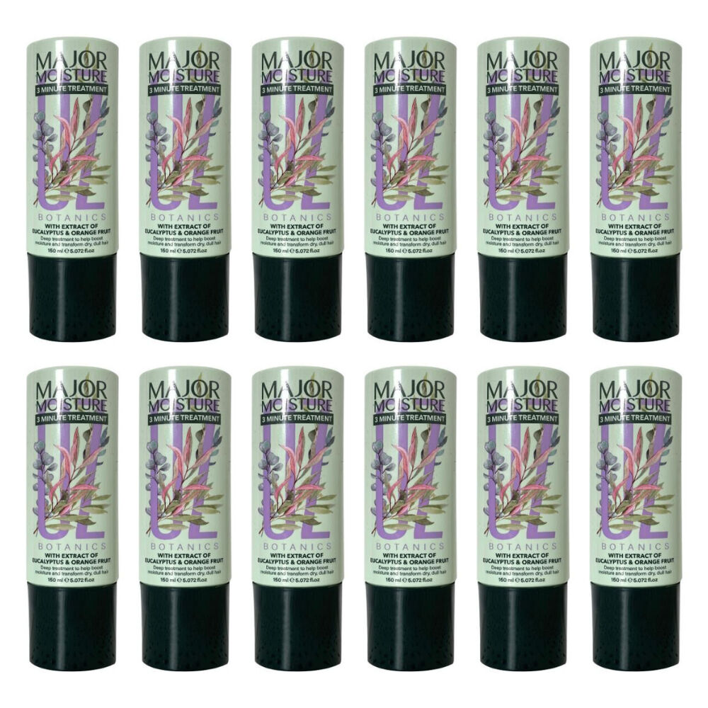 OZ Botanics Major Moisture 3minute Treatment For Dry Dull Hair 150ml (12 Pack)