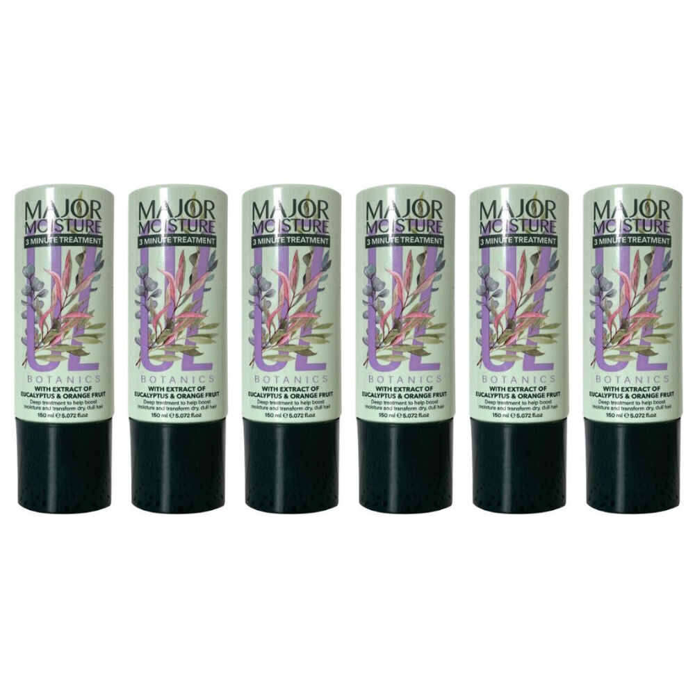 OZ Botanics Major Moisture 3minute Treatment For Dry Dull Hair 150ml (6 Pack)