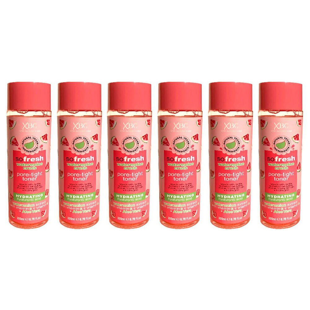 XBC So Fresh Watermelon Crush Pore Tight Toner For All Skin Types 200ml (6 Pack)