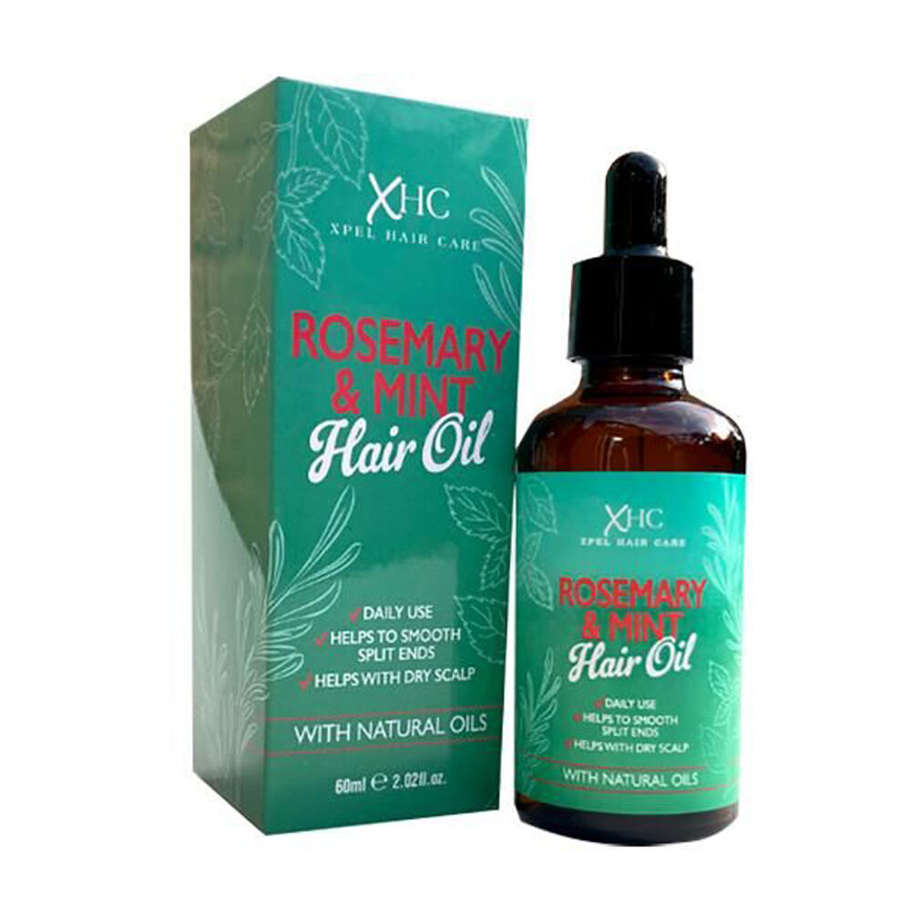 XHC 60ml Rosemary & Mint Hair Oil Treatment For Dry Scalp Split Ends Repair