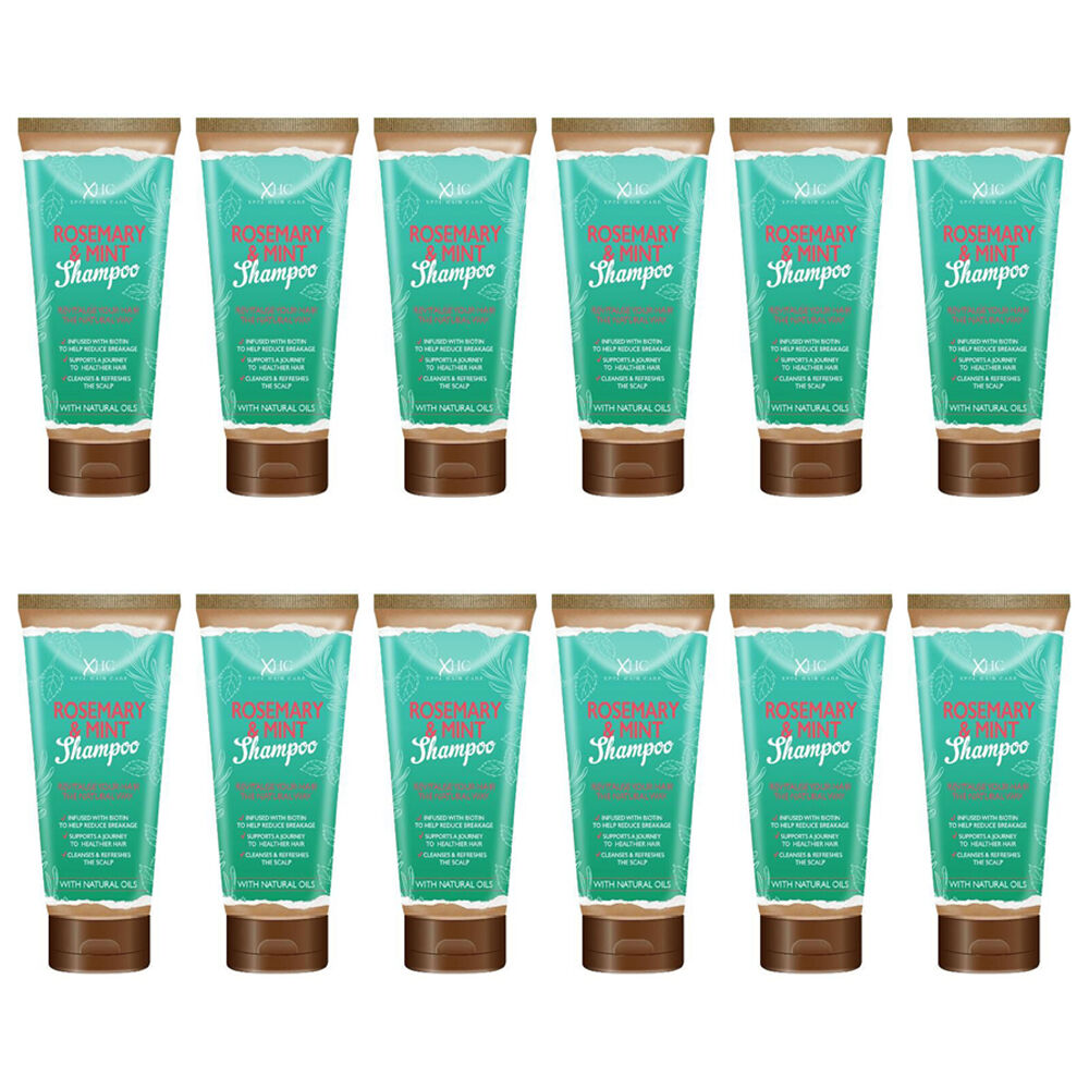 XHC Rosemary & Mint Shampoo For Dry Scalp Hair Split Ends 300ml (12 Pack)
