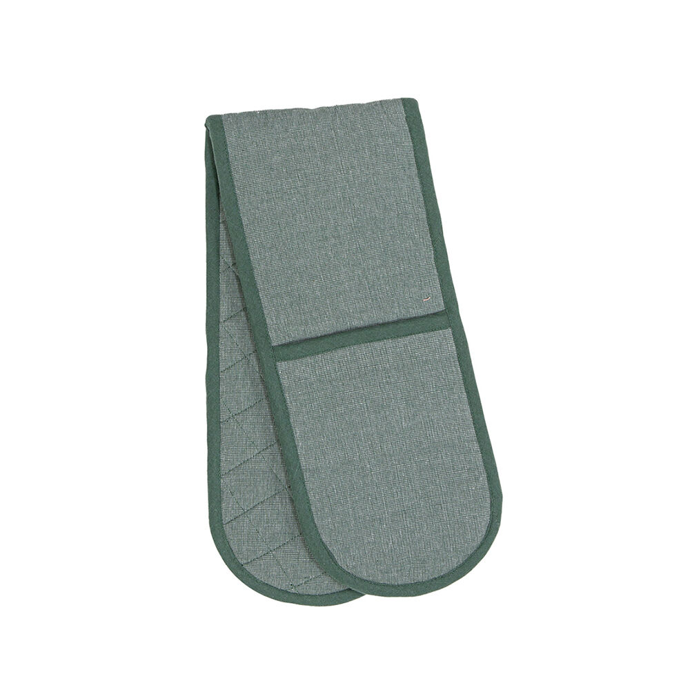 Ladelle Eco Ladelle Recycled Leaf Double Oven Mitt Heat Resistant Kitchen Glove