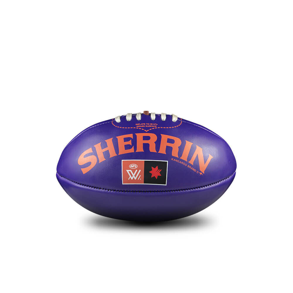 Sherrin PVC Mini AFLW Replica Recreational Play Football 20cm Purple (2 Pack) — image 4