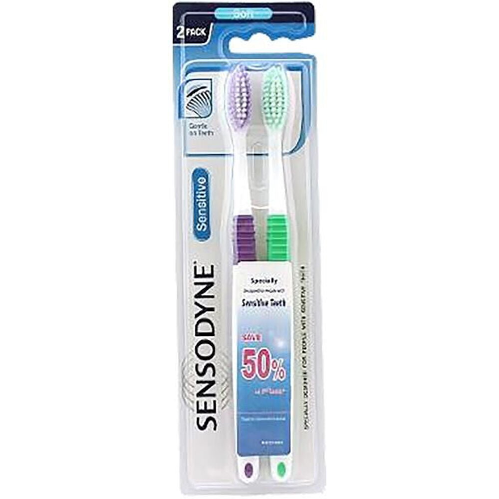 Sensodyne Toothbrush Sensitive Extra Soft Bristles Dental Oral Care Assorted (2 Pieces) — image 2