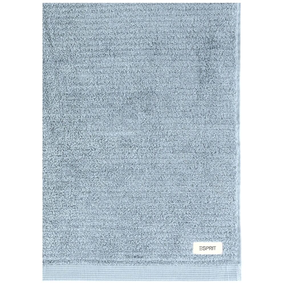 Esprit 50x80cm Chambray Blue 800GSM Porto Cotton Ribbed Bathroom Bath Mat