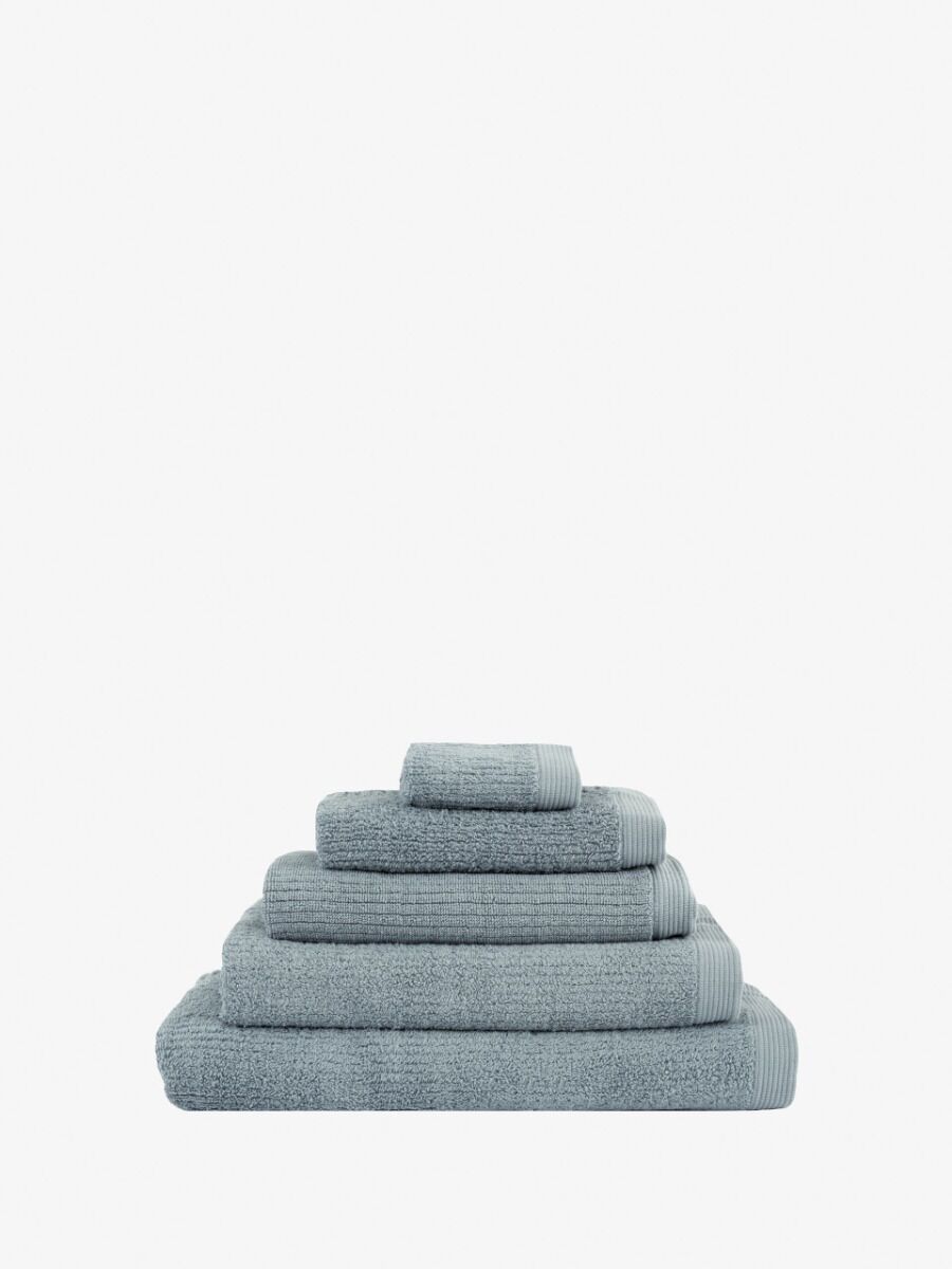Esprit 50x80cm Chambray Blue 800GSM Porto Cotton Ribbed Bathroom Bath Mat — image 2