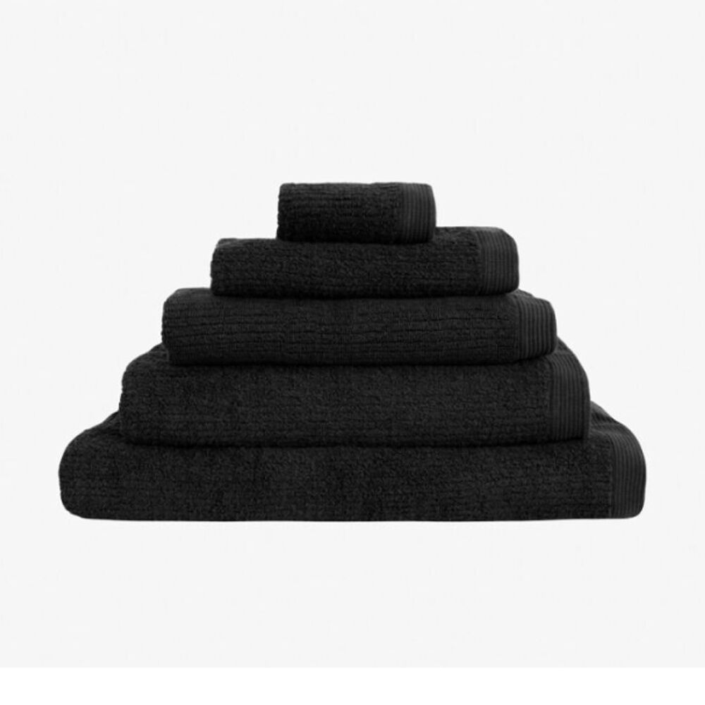 Esprit 800GSM Porto Cotton Ribbed Bathroom Bath Mat 50x80cm Onyx Black (4 Pack) — image 3