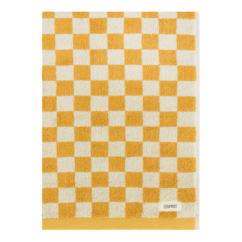 Esprit Honey Yellow 800GSM Zenith Bathroom Cotton Bath Mat Checkered