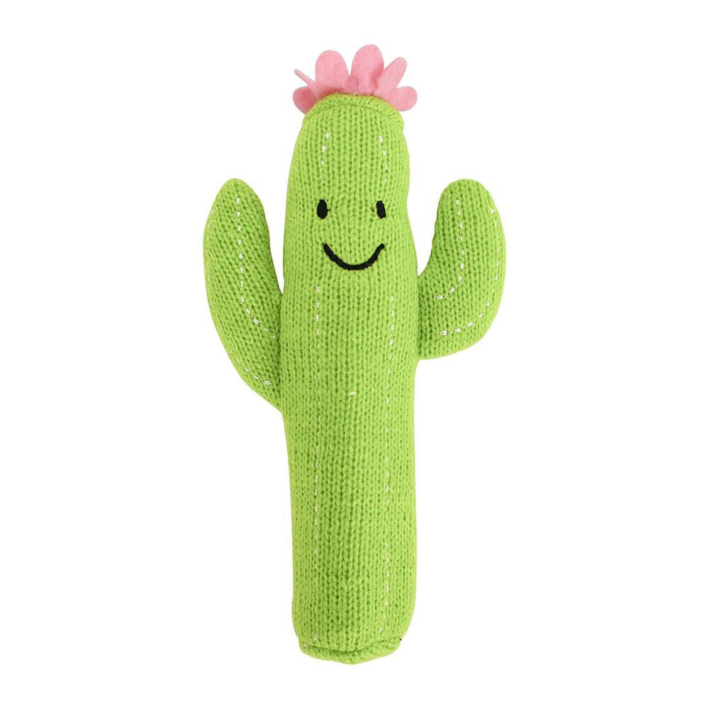 Annabel Trends 18.5cm Cactus Baby Hand Rattle Knit Sensory Play Toy