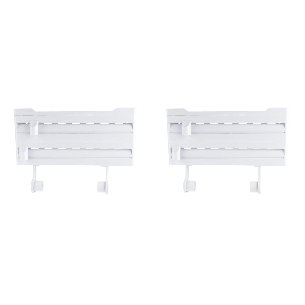 Appetito 38.3cm Roll Dispenser Home Paper Towel Holder Wall Mount White (2 Pack)