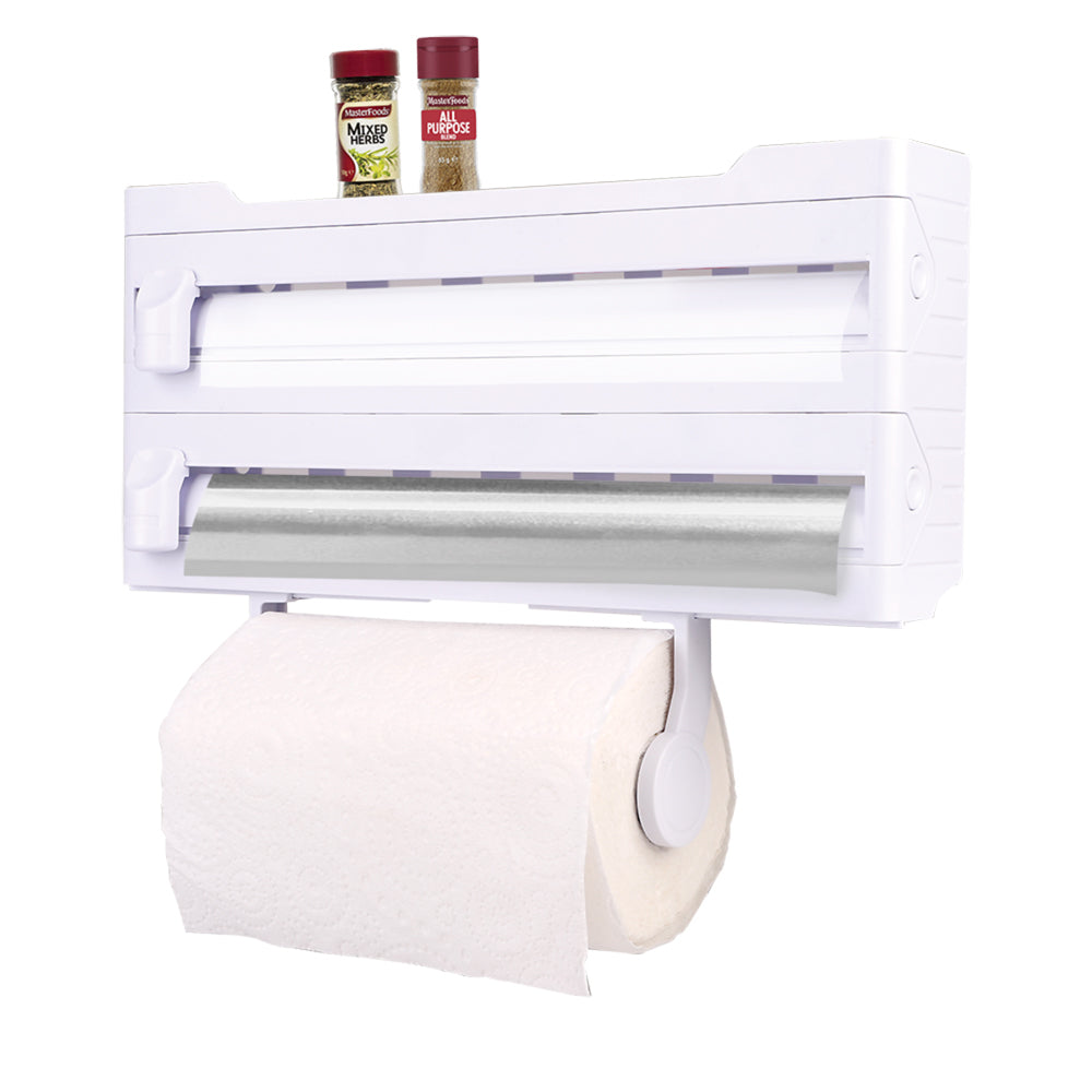 Appetito 38.3cm Roll Dispenser Home Paper Towel Holder Wall Mount White (2 Pack) — image 4