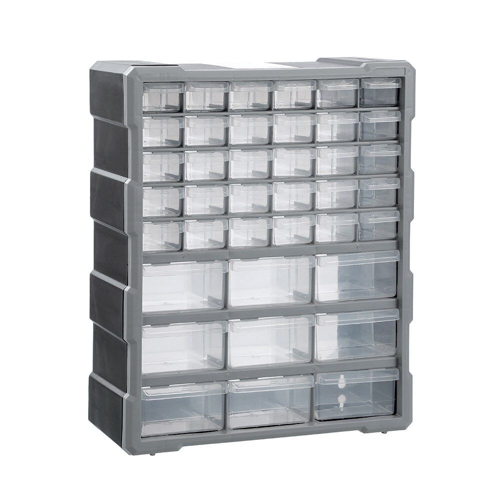 Boxsweden Garaz Durable Easy Assemble 39 Drawer Storage Unit 47.5x16x38cm (2 Pack) — image 3