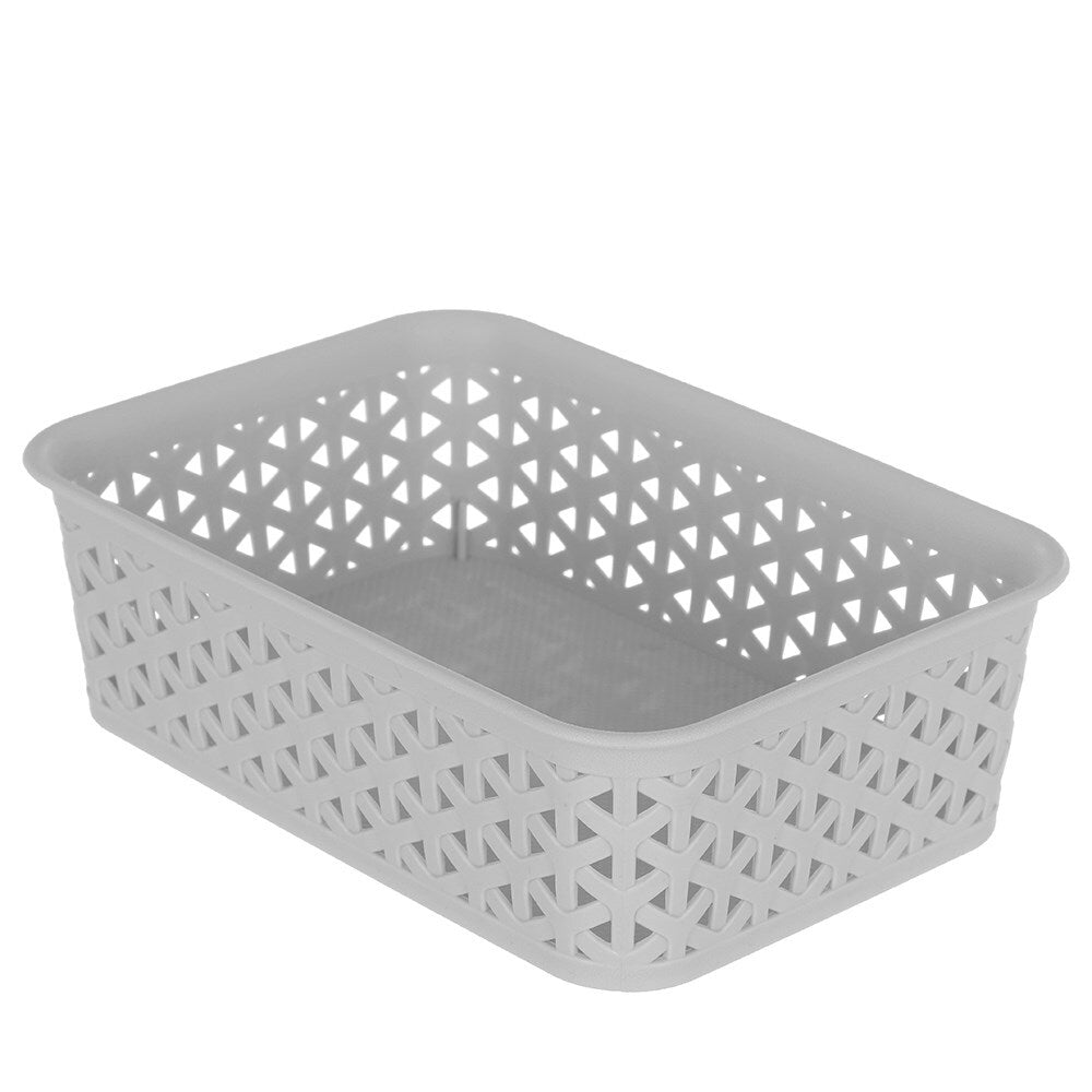 Boxsweden 19.5cm Wicker Design Basket Organiser Rectangular Storage Assorted (6 Pack) — image 4