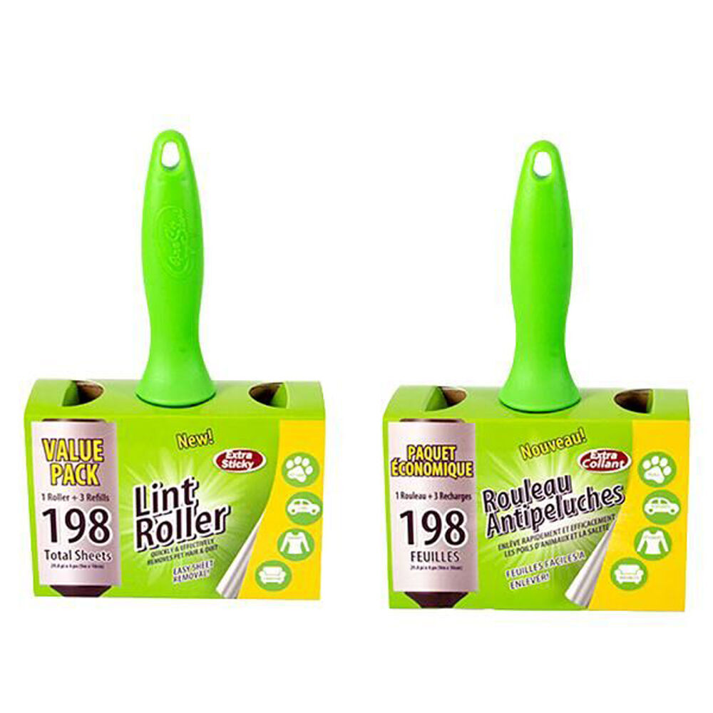 Fresh Start 198-Sheet Extra Sticky Lint Roller Dust/Hair Remover w/3xRefills — image 2