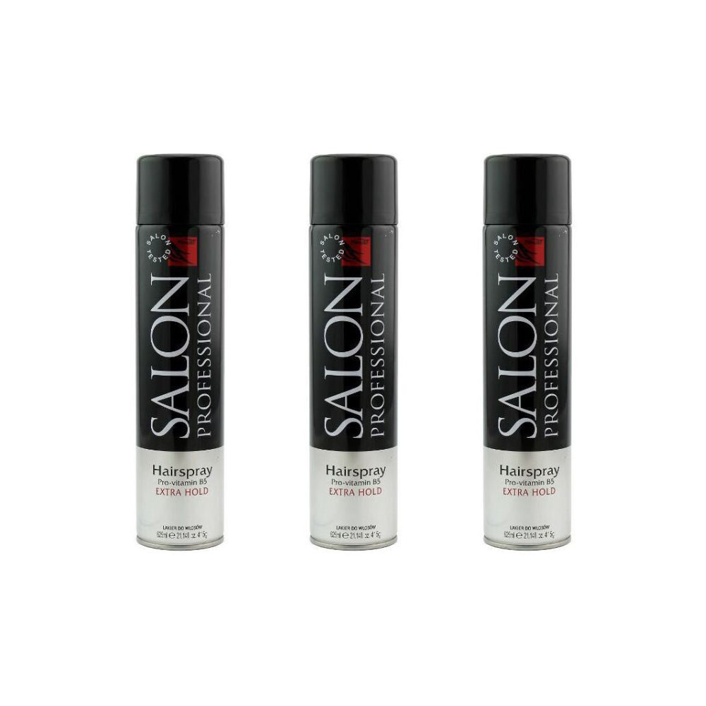 Minuet Salon Professional Spray Extra Hold 625ml For All Hair Types (3 Pack)