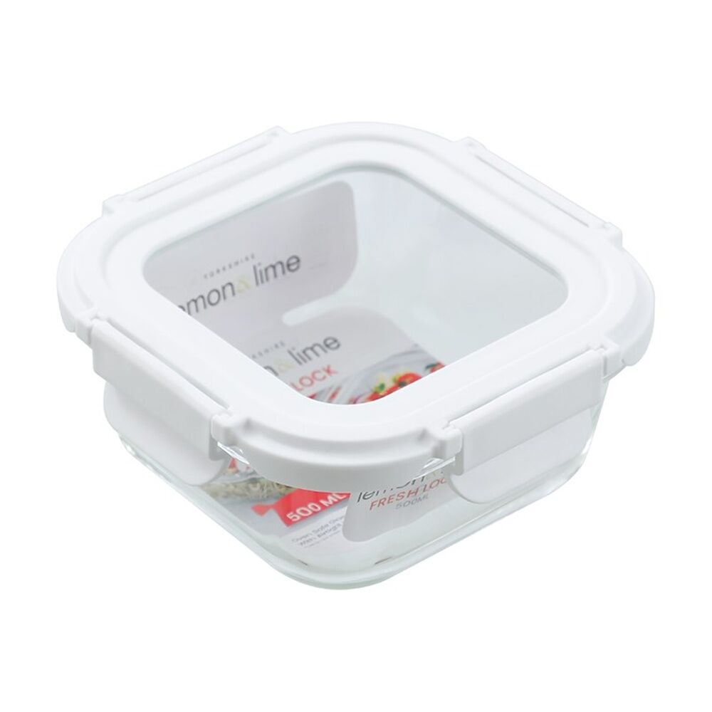 Lemon and Lime Yorkshire Fresh Lock Container Square 500ml Food Safe (6 Pack) — image 2
