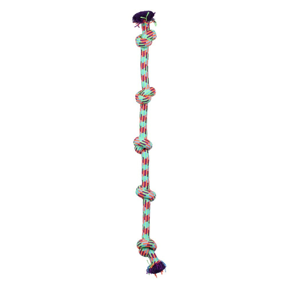 Paws and Claws 105cm Extra Long Knotted Rope Dog/Cat Tugging Play Toy Assorted (2 Pack) — image 3