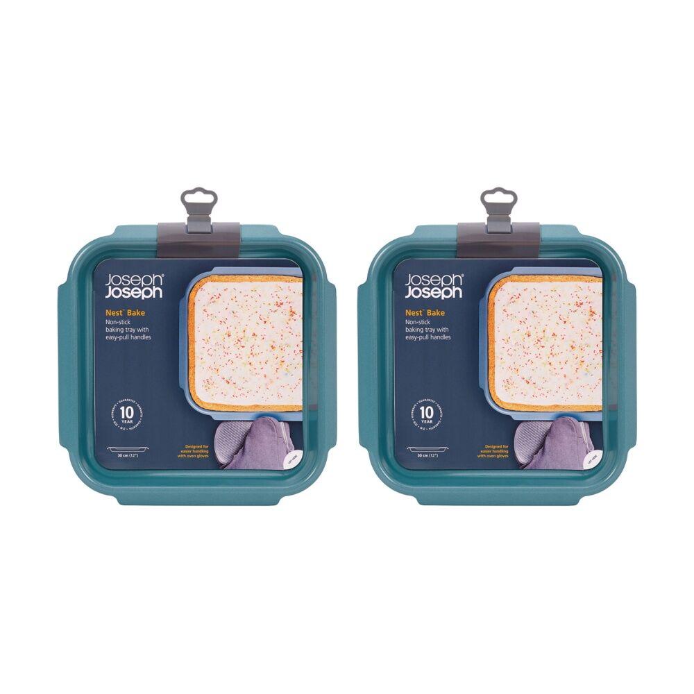 Joseph Joseph Carbon Steel Non-Stick Nest Medium Kitchen Baking Tray Blue (2 Pack)