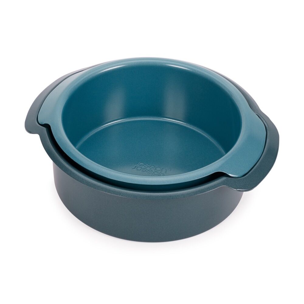 Joseph Joseph Carbon Steel Non-Stick Nest Bake Round Cake Tins Blue (2 Pieces)