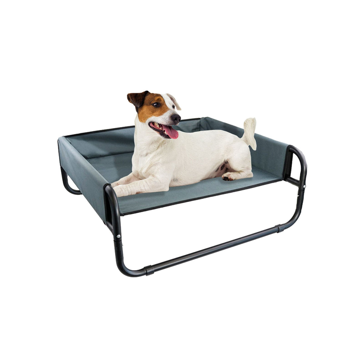 Paws and Claws 56cm Heavy Duty Elevated Walled Dogs/Pets Durable Bed Small Grey (2 Pack) — image 3