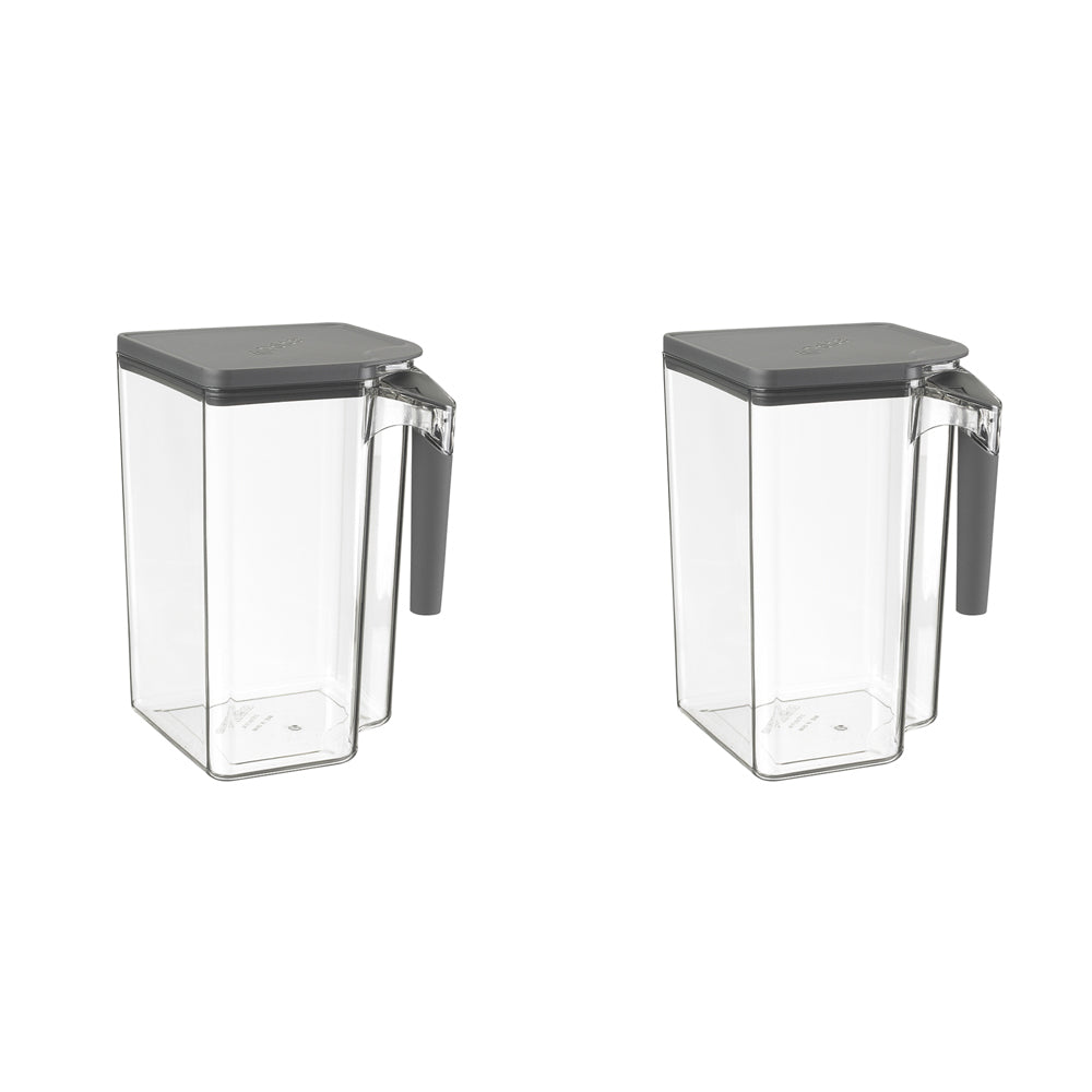 Polder Handle-It 4.15L/23cm Storage Canister Pantry Container Clear/Grey (2 Pack)