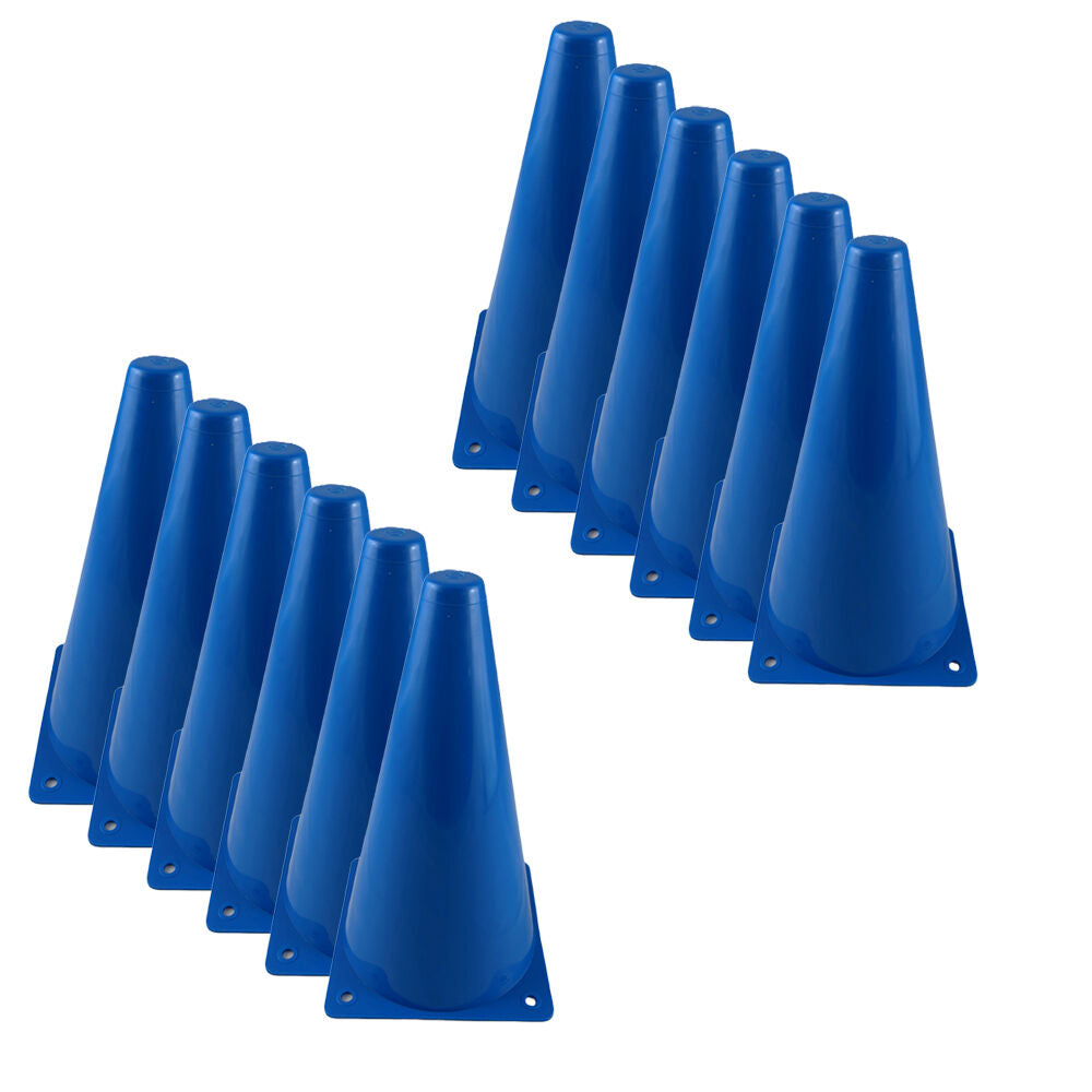 Regent All School Sports Solid Field Marking Training Cone 22cm Blue (12 Pack)
