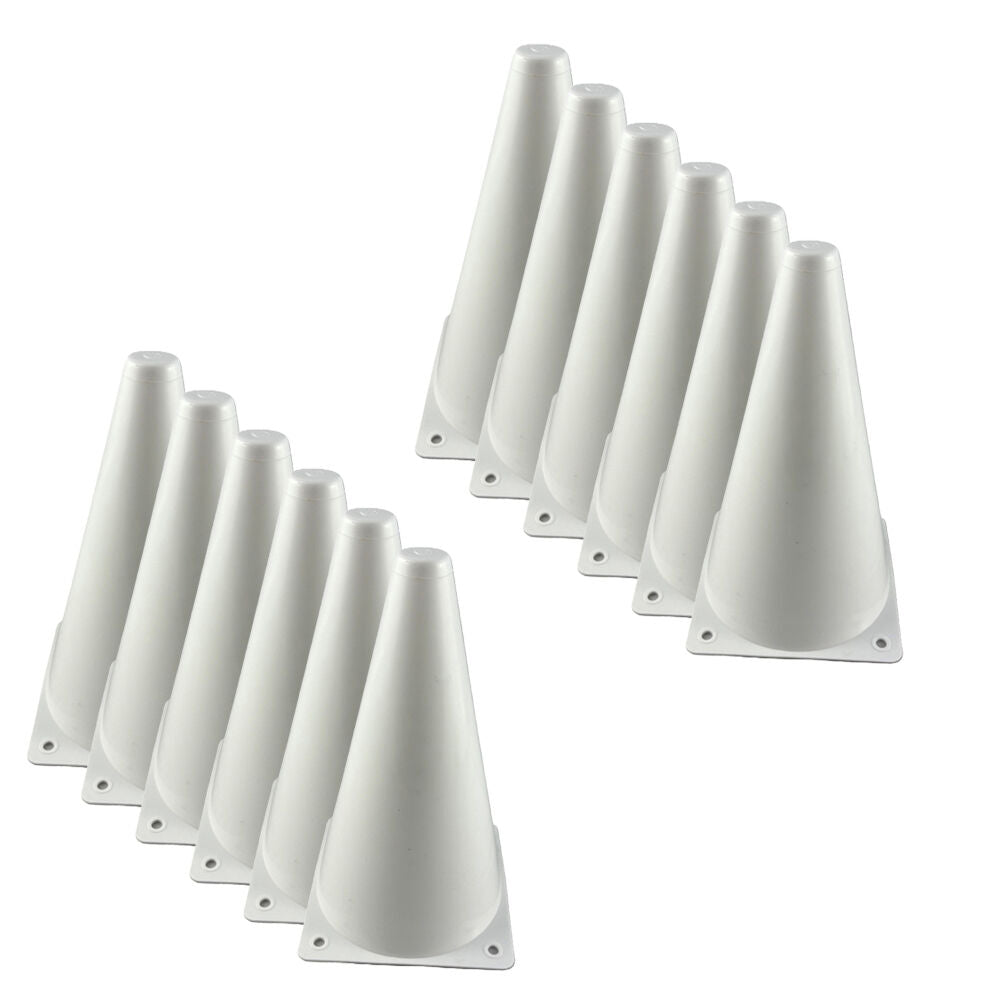 Regent All School Sports Solid Field Marking Training Cone 22cm White (12 Pack)