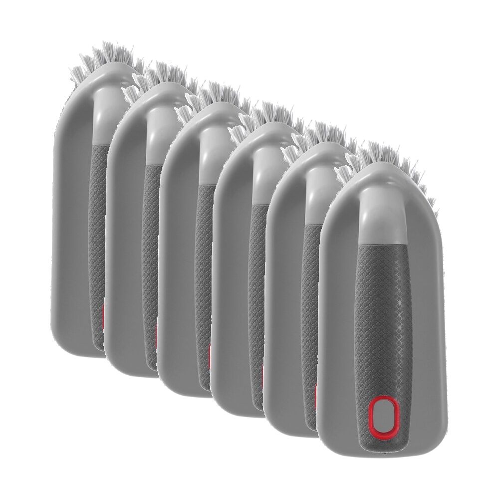 Boxsweden Prime Handled Hard Bristle Scrubbing Brush Soft Grip Large (6 Pack)