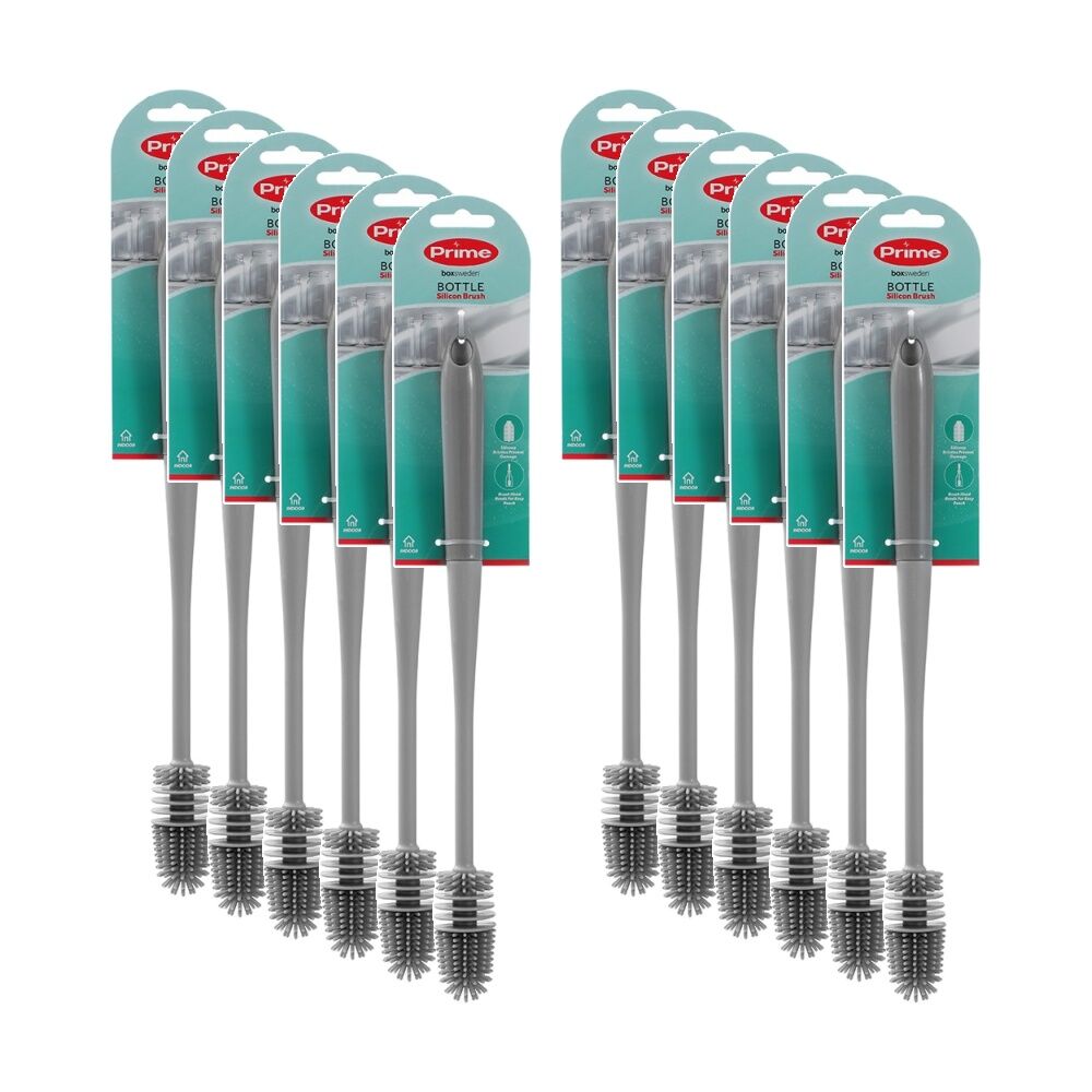 Boxsweden Prime Essentials Bottle Brush Silicone Bristles for Cleaning (12 Pack)