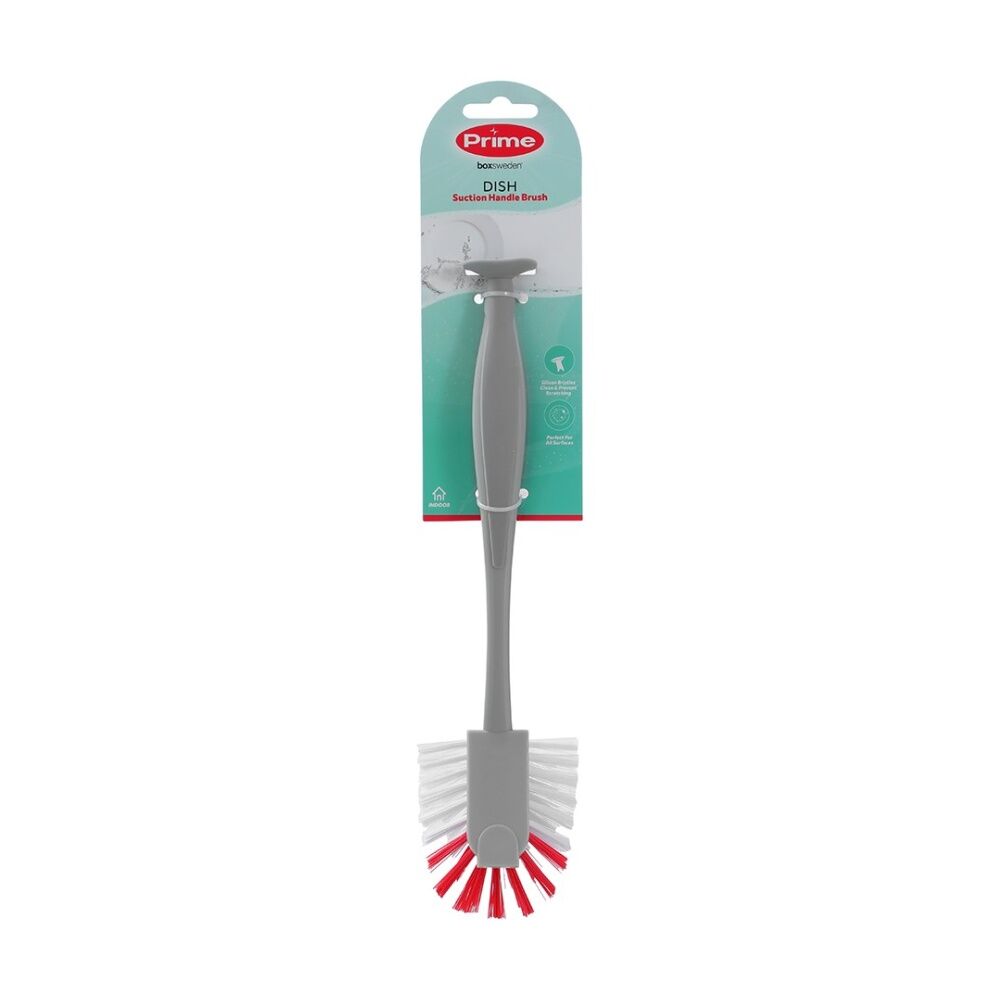 Boxsweden Prime Essentials Suction Handle Dish Brush for Cleaning Use Assorted
