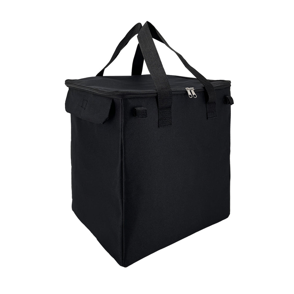 Sachi Insulated 50L Reusable Shopping Cart Bag Storage w/ Carry Handle Black (2 Pack) — image 2