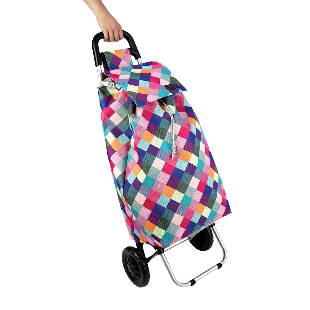 Sachi 45L Harlequin Sprint Large Everyday Grocery Wheeled Shopping Trolley — image 4