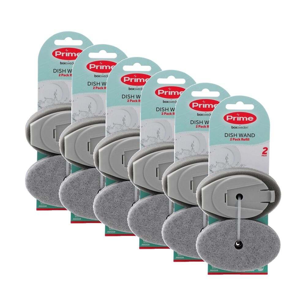 Boxsweden 2pc Boxsweden Prime Dish Wand Refill Dispenser Accessory Cleaning Assorted (6 Pack)
