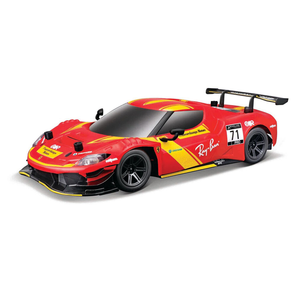 Maisto TECH 1:16 Red/Yellow Ferrari 296 GT3 #71 Remote Control Car