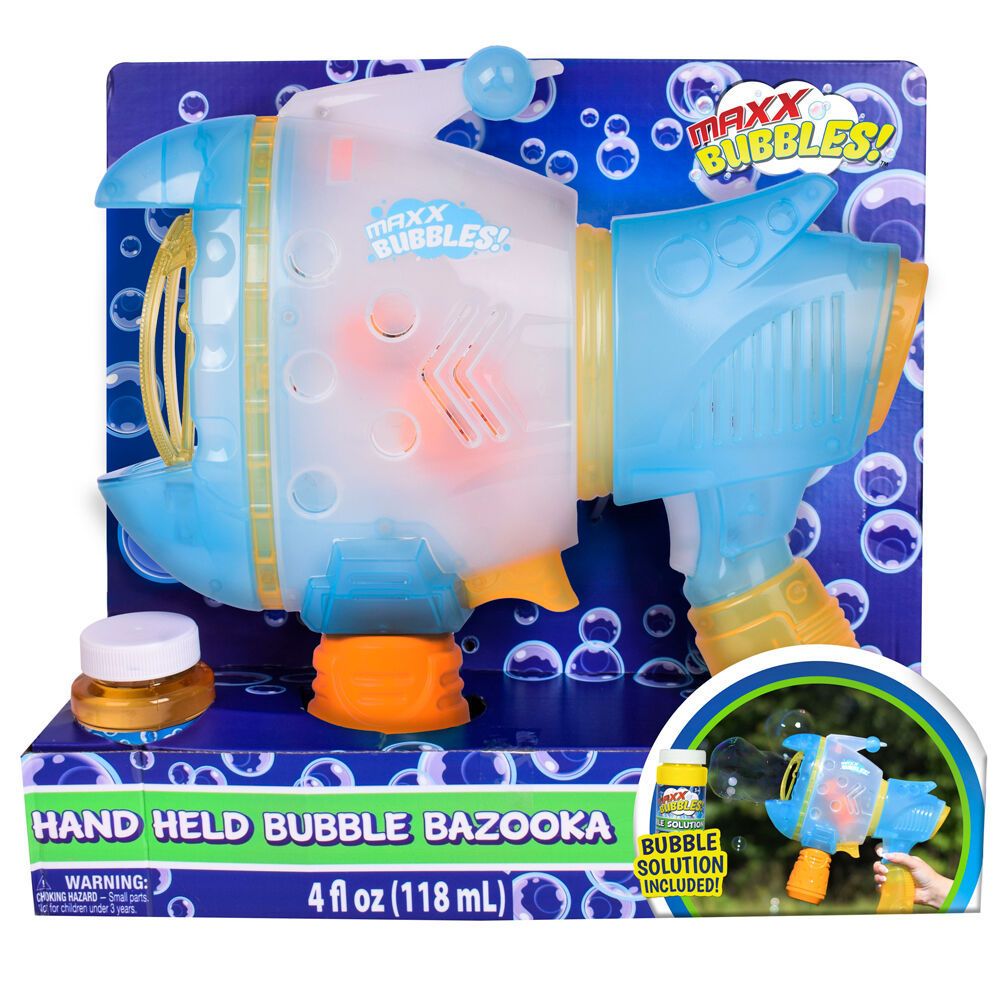 Maxx Bubbles 12inch Multi-Coloured Handheld Bubble Bazooka Kids Toy 3y+ — image 3