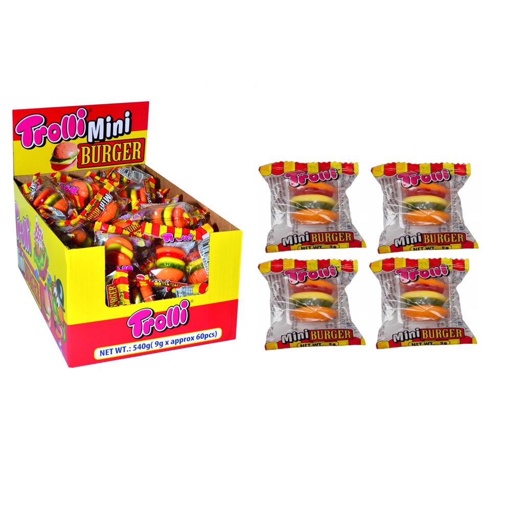 Trolli Mini Burger & 60PK Trolli Hot Dog 9g Candy Combo (60 Pack) — image 2