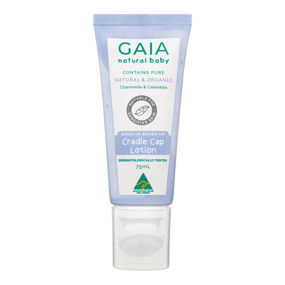 Gaia 75ml Natural Baby Organic Cradle Cap Lotion 0m+ Scalp Moisturising (2 Pack) — image 2