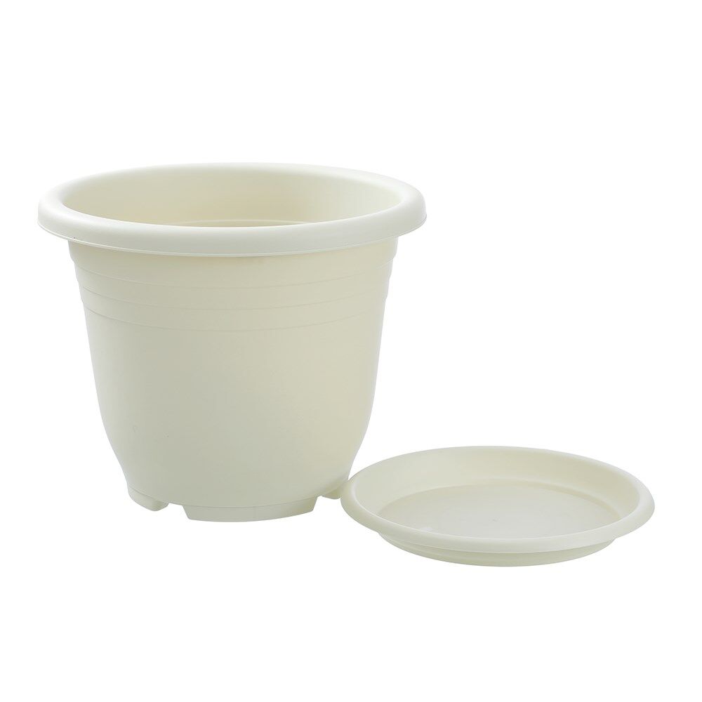 Boxsweden Classic Plastic Planter Pot 46cm w/ Saucer Assorted 46x46x37cm (4 Pack) — image 2