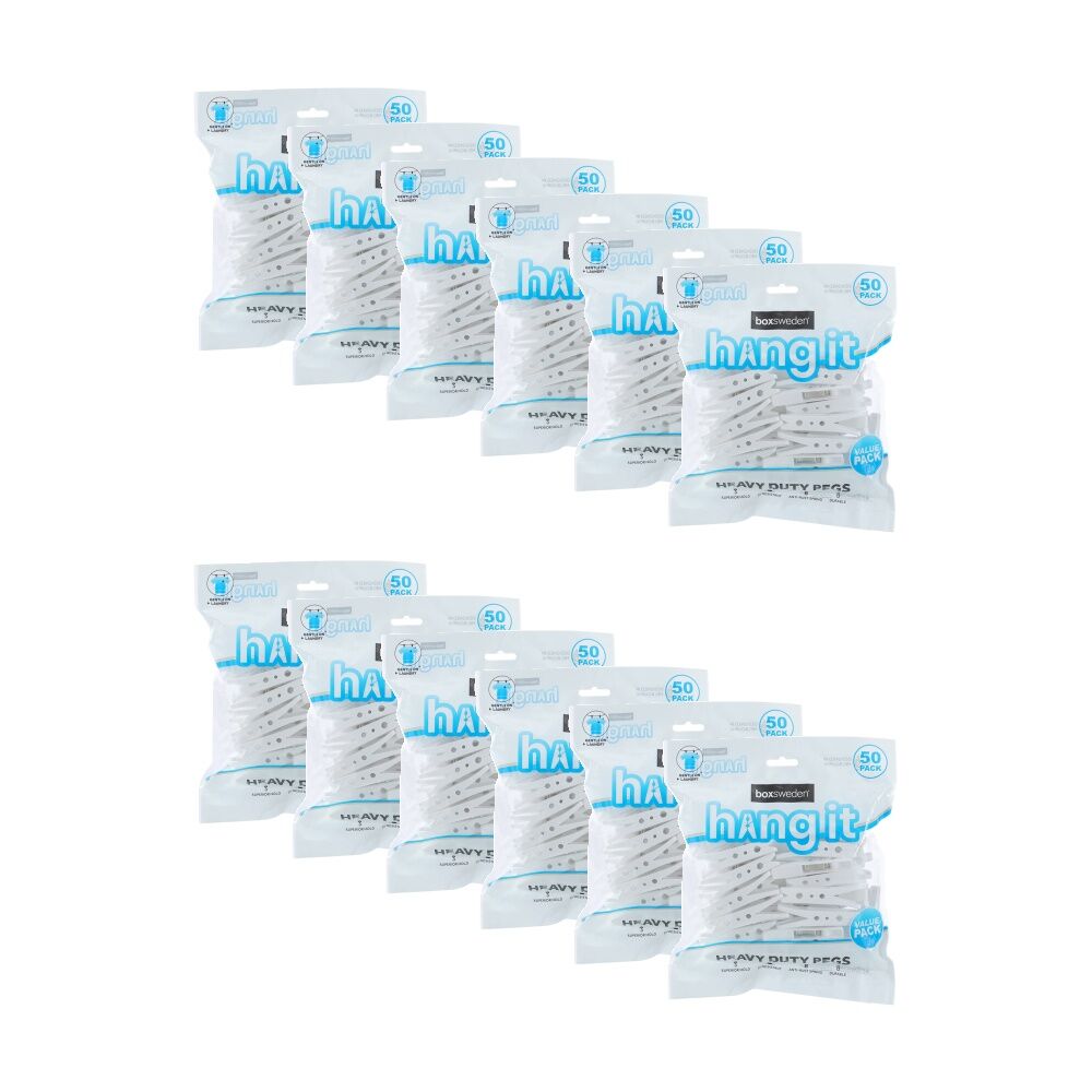 Boxsweden 50pc Boxsweden Hangit Heavy Duty Pegs Value Pack Superior Hold UV Resistant (12 Pack)