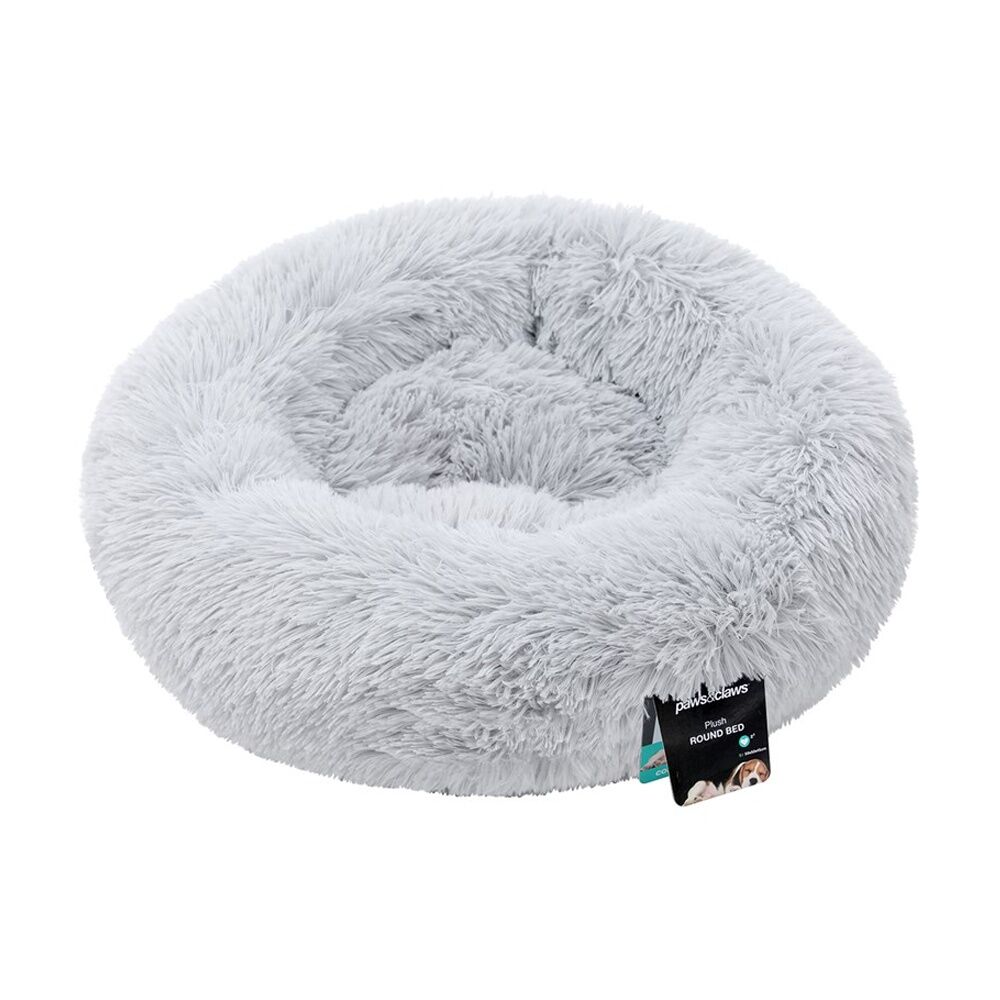 Paws and Claws Round Bed Small 50x50x15cm Washable Super Plush Assorted