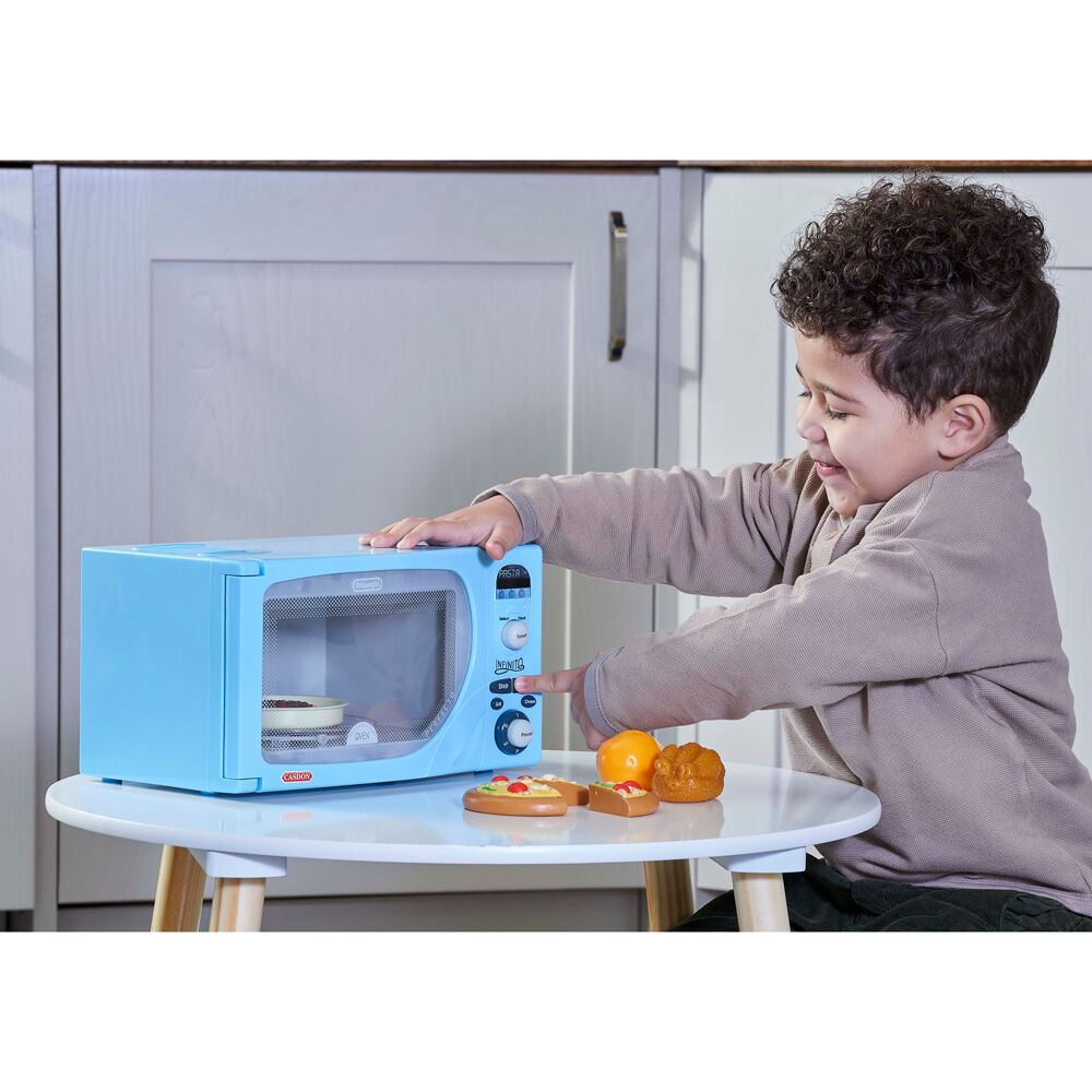 Casdon Kids Children 3y+ Blue Pretend Play Kitchen Toy Delonghi Microwave — image 3