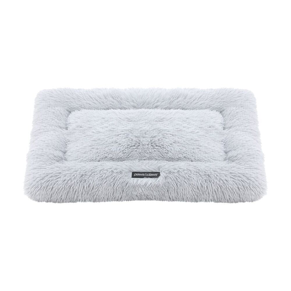 Paws and Claws Pet Mat Medium 70x50x4cm Light Grey Washable Super Plush — image 2