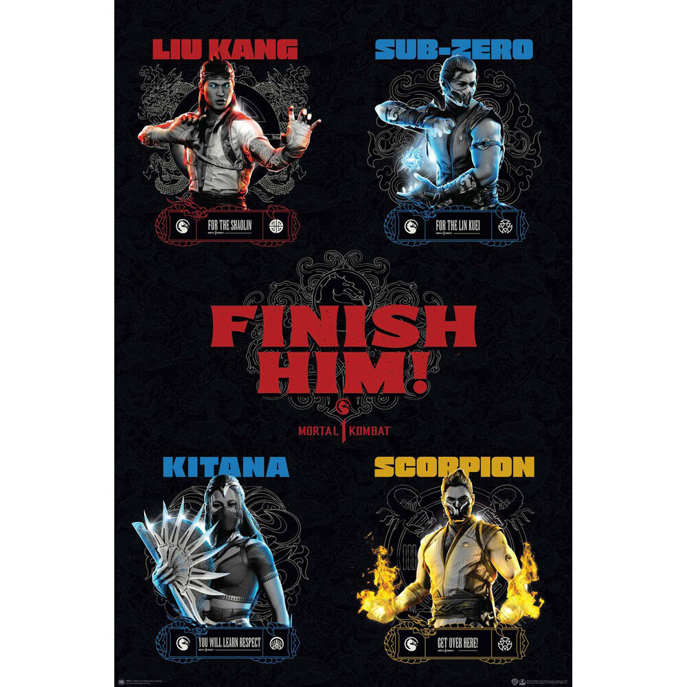 4926-mortal-kombat-finish-him-grid-poster-91-5x61cm-wall-decor