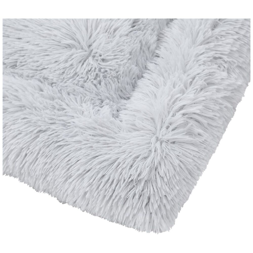 Paws and Claws Pet Mat Large 90x60x4cm Light Grey Washable Super Plush — image 5